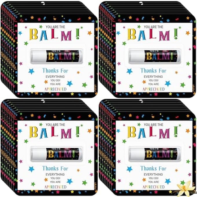Sacubee 15 PACK CHRISTMAS EMPLOYEE TEAM APPRECIATION LIP BALM GIFTS BULK THANK YOU GIFTS FOR EMPLOYEES TEAM COWORKER STAFF VOLUNTEER NURSE TEACHER APPRECIATION CHRISTIAN INSPIRATIONAL GIFTS YOU'RE THE BALM - Image 1